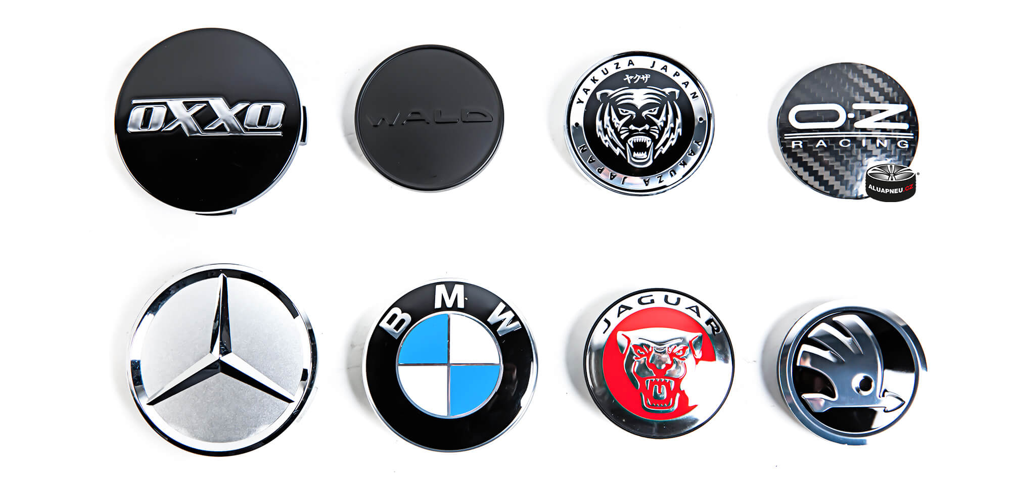Krytky Oxxo, Wald, Yakuza Japan, OZ Racing, Originální krytky Mercedes, BMW, Jaguar, Škoda